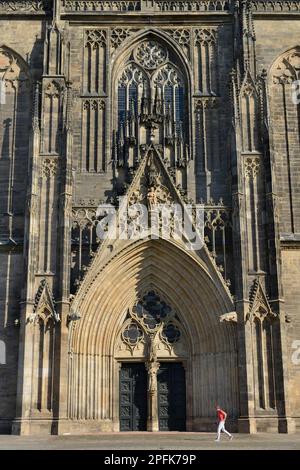 Portail principal, Cathédrale de Magdebourg, Am Dom, Magdebourg, Saxe-Anhalt, Allemagne Banque D'Images