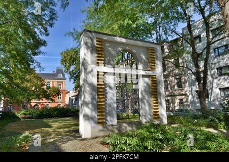 Monument à la Synagogue, Jerusalemer Platz, Halle an der Saale, Saxe-Anhalt, Allemagne Banque D'Images