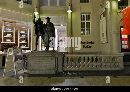 Auerbachs Keller, Maedlerpassage, Leipzig, Saxe, Allemagne Banque D'Images