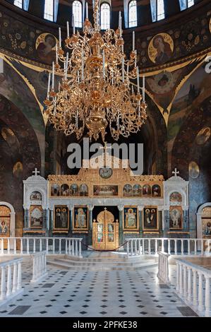 Autel de la chambre de référence de l'église de STS Anthony et Théodosius de Kiev Pechersk Lavra, Kiev Ukraine Banque D'Images