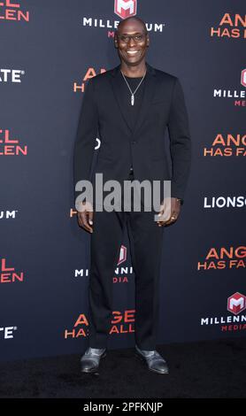 Acteur lance Reddick, plus connu pour ses rôles sur le fil et la franchise John Wick a été trouvé mort à 60 ans sur 17 mars 2023 à sa maison à Studio City, ca. Lance Reddick à la première de Los Angeles de 'Angel has Fallent' qui s'est tenue au Regency Village Theatre sur 20 août 2019 à Westwood, CA. © Janet Gough / AFF-USA.com Banque D'Images