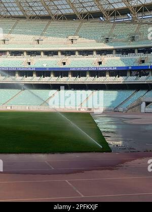 À l'intérieur du stade olympique, Bakou, Azerbaïdjan Banque D'Images