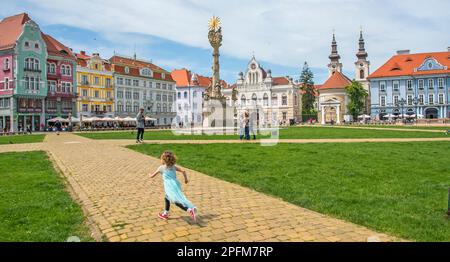 Union Square, Timisoara Roumanie, la ville est alias Little Vienna Banque D'Images