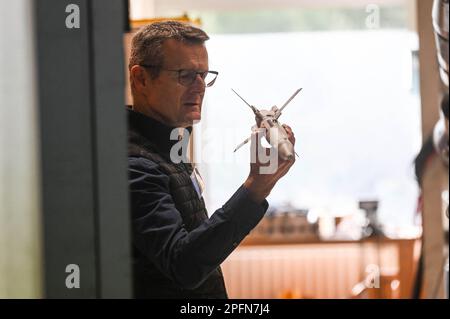 Modane Avrieux, France. 17th mars 2023. Illustration et vue d'un ingénieur au centre de Modane-Avrieux d'Onera, en France, sur 17 mars 2023. ONERA, une concentration d'installations d'essai unique au monde et un acteur clé dans l'aéronautique et la recherche spatiale, le laboratoire aérospatial français. Photo de Tomas Stevens/ABACAPRESS.COM crédit: Abaca Press/Alay Live News Banque D'Images