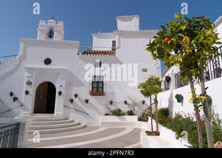 Église Mijas d'Ermita de Santa Ana dans le village blanc historique espagnol pueblo blanco de Mijas Pueblo, Espagne Banque D'Images