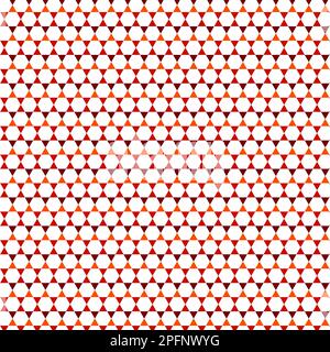 Motif nid d'abeille rouge orange à motif étoile à six pans Illustration de Vecteur