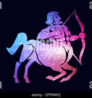 Sagittaire (Centaur l'Archer) signe du zodiaque Illustration de Vecteur