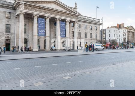 Le siège général de la poste à O'Connell Street, Dublin, Irlande Banque D'Images