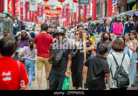 15 février 2023-Kuala Lumpur Malaisya - des gens du monde entier affluent dans cette région pour découvrir la culture et la cuisine uniques qu'elle a à faire Banque D'Images