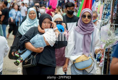 15 février 2023-Kuala Lumpur Malaisya - des gens du monde entier affluent dans cette région pour découvrir la culture et la cuisine uniques qu'elle a à faire Banque D'Images