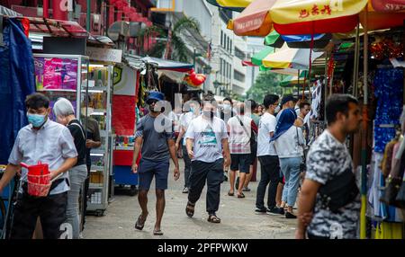 15 février 2023-Kuala Lumpur Malaisya - des gens du monde entier affluent dans cette région pour découvrir la culture et la cuisine uniques qu'elle a à faire Banque D'Images