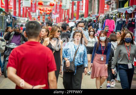 15 février 2023-Kuala Lumpur Malaisya - des gens du monde entier affluent dans cette région pour découvrir la culture et la cuisine uniques qu'elle a à faire Banque D'Images