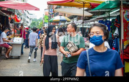 15 février 2023-Kuala Lumpur Malaisya - des gens du monde entier affluent dans cette région pour découvrir la culture et la cuisine uniques qu'elle a à faire Banque D'Images