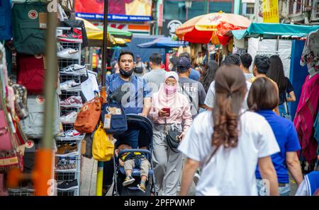 15 février 2023-Kuala Lumpur Malaisya - des gens du monde entier affluent dans cette région pour découvrir la culture et la cuisine uniques qu'elle a à faire Banque D'Images