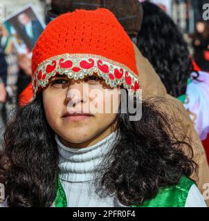 Londres Royaume-Uni 18 mars 2023 une lettre ouverte à Rishi Sunak de la population iranienne vivant en Angleterre pour aider à la récente répression violente par les autorités en Iran. Paul Quezada-Neiman/Alamy Live News Banque D'Images