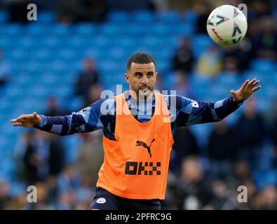 Manchester, Royaume-Uni. 18th mars 2023. Kyle Walker de Manchester City se réchauffe lors du match de la FA Cup au Etihad Stadium de Manchester. Le crédit photo devrait se lire: Andrew Yates/Sportimage crédit: Sportimage/Alay Live News Banque D'Images