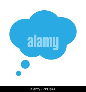 Tendance pensez bulle dans un style plat. Vecteur de dessin au trait du nuage Illustration de Vecteur
