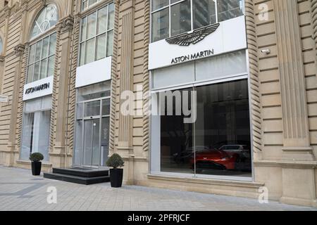 Salle d'exposition Aston Martin à Bakou en Azerbaïdjan Banque D'Images