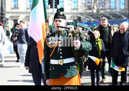 Vienne, Autriche. 18th mars 2023. St. Patrick’s Day Parade dans le centre-ville de Vienne Banque D'Images