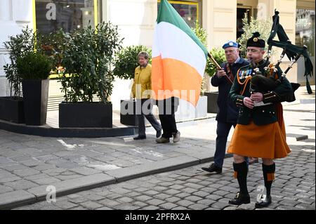 Vienne, Autriche. 18th mars 2023. St. Patrick’s Day Parade dans le centre-ville de Vienne Banque D'Images