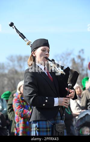 Vienne, Autriche. 18th mars 2023. St. Patrick’s Day Parade dans le centre-ville de Vienne Banque D'Images