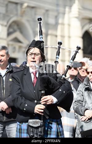 Vienne, Autriche. 18th mars 2023. St. Patrick’s Day Parade dans le centre-ville de Vienne Banque D'Images