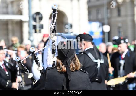 Vienne, Autriche. 18th mars 2023. St. Patrick’s Day Parade dans le centre-ville de Vienne Banque D'Images