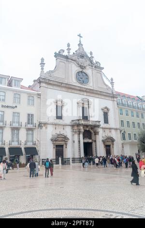 Lisbonne, Portugal - 5 décembre 2022 : Église Saint-Laurent Dominic (Portugais: Igreja de Sao Domingos) est une église catholique. Banque D'Images