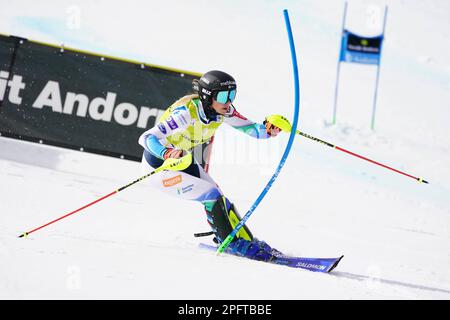 Soldeu El Tarter, Grandvalira, Andorre. 18th mars 2023. Audi FIS ski World Cup Womens Giant Slalom; Credit: Action plus Sports/Alamy Live News Banque D'Images