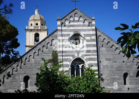 Eglise de San Lorenzo, Porto Venere, Ligurie, province de la Spezia, Riviera italienne, Portovenere, Italie Banque D'Images