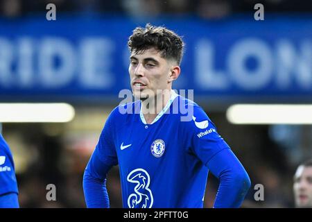 Kai Havertz, de Chelsea, se présente pendant le match de la Premier League entre Chelsea et Everton au Stamford Bridge, à Londres, le samedi 18th mars 2023. (Photo: Ivan Yordanov | ACTUALITÉS MI) Credit: ACTUALITÉS MI & Sport /Actualités Alay Live Banque D'Images