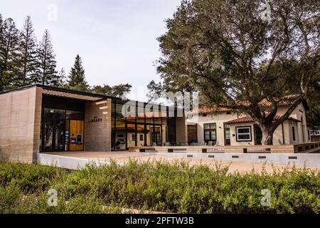La bibliothèque publique Atherton California Banque D'Images