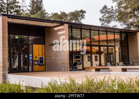 La bibliothèque publique Atherton California Banque D'Images