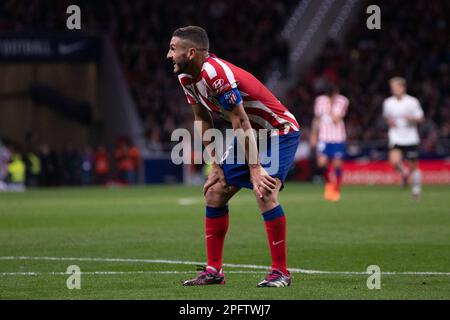 Madrid, Espagne. 18th mars 2023. 18T mars 2023 ; Stade Civitas Metropolitano, Madrid, Espagne, Espagnol la Liga football, Atlético de Madrid contre Valencia Futbol Club ; Koke 900/Cordin Press Credit: CORDIN PRESS/Alay Live News Banque D'Images