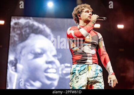 Manchester, Royaume-Uni. 18th mars 2023. Tom Grennan se produit à l'AO Arena de Manchester. 2023-03-18. Crédit : Gary Mather/Alay Live News Banque D'Images