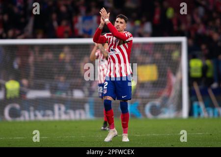 18th mars 2023 ; Stade Civitas Metropolitano, Madrid, Espagne, football espagnol la Liga, Atlético Madrid contre Valence ; Josema Gimenez Banque D'Images