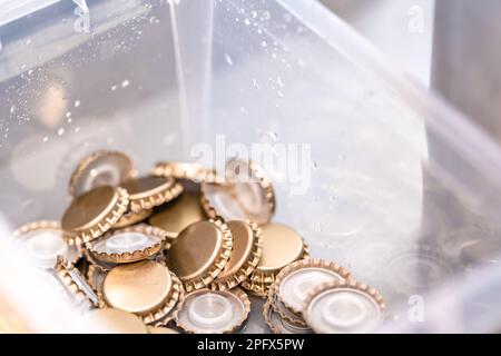 couvercles pour la fermeture des bouteilles de boisson Banque D'Images