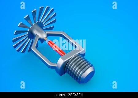 Arroseur incendie, 3D rendu isolé sur fond bleu Banque D'Images