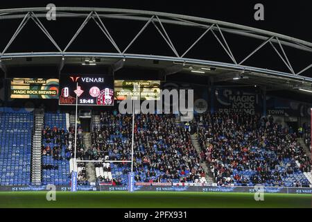 Huddersfield, Angleterre - 17th mars 2023 - fans de Wigan Warriors. Rugby League Betfred Super League Round Five, Huddersfield Giants vs Wigan Warriors au stade John Smith, Huddersfield, Royaume-Uni Banque D'Images