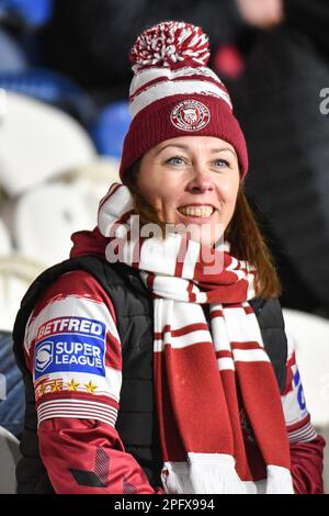 Huddersfield, Angleterre - 17th mars 2023 - fans de Wigan Warriors. Rugby League Betfred Super League Round Five, Huddersfield Giants vs Wigan Warriors au stade John Smith, Huddersfield, Royaume-Uni Banque D'Images