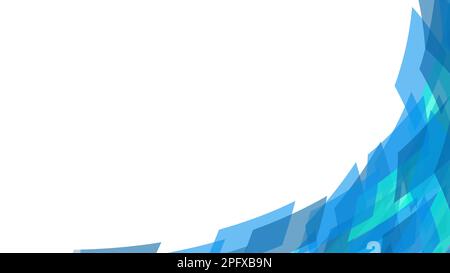 fond abstrait de cadre en forme de lumière bleue Banque D'Images