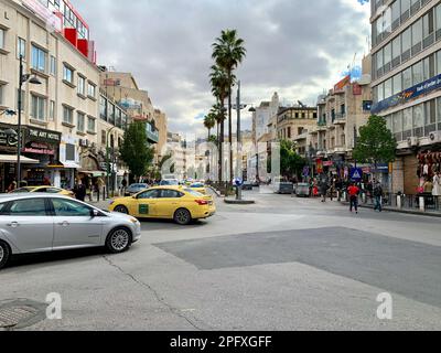 2021 12 24 Amman, Jordanie. Rue SHA'aban 9 et place K. Faysal Banque D'Images