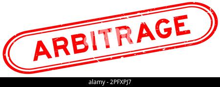 Grunge rouge arbitraire mot caoutchouc joint tampon sur fond blanc Illustration de Vecteur