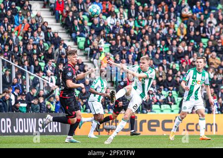 GRONINGEN, PAYS-BAS - MARS 19: Oliver Antman du FC Groningen pendant le match néerlandais Eredivisiie entre FC Groningen et SC Heerenveen à Euroborg sur 19 mars 2023 à Groningen, pays-Bas (photo de Pieter van der Woude/ Orange Pictures) crédit: Orange pics BV/Alay Live News Banque D'Images