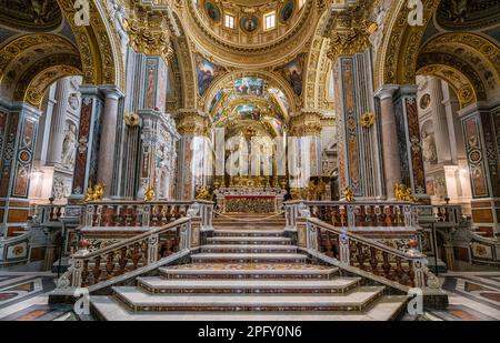 L'intérieur merveilleux de l'abbaye de Montecassino, Latium, Italie. Mars 20-2022 Banque D'Images