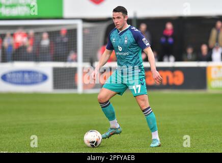 John Rooney de Oldham Athletic Association football Club pendant le match de la Vanarama National League entre Dagenham et Redbridge et Oldham Athletic au London Borough of Barking et Dagenham Stadium, Londres, le samedi 18th mars 2023. (Photo : Eddie Garvey | ACTUALITÉS MI) Credit : ACTUALITÉS MI et sport /Actualités Alay Live Banque D'Images