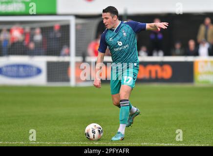 John Rooney de Oldham Athletic Association football Club pendant le match de la Vanarama National League entre Dagenham et Redbridge et Oldham Athletic au London Borough of Barking et Dagenham Stadium, Londres, le samedi 18th mars 2023. (Photo : Eddie Garvey | ACTUALITÉS MI) Credit : ACTUALITÉS MI et sport /Actualités Alay Live Banque D'Images