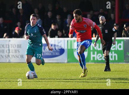 John Rooney de Oldham Athletic Association football Club pendant le match de la Vanarama National League entre Dagenham et Redbridge et Oldham Athletic au London Borough of Barking et Dagenham Stadium, Londres, le samedi 18th mars 2023. (Photo : Eddie Garvey | ACTUALITÉS MI) Credit : ACTUALITÉS MI et sport /Actualités Alay Live Banque D'Images