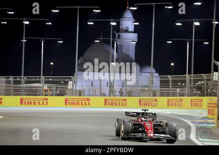 03/17/2023, circuit de la corniche de Jeddah, Jeddah, Grand Prix de Formule 1 d'Arabie Saoudite, sur la photo Valtteri Bottas (fin), participation de l'équipe Alfa Romeo F1 Banque D'Images