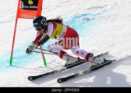 Soldeu El Tarter, Grandvalira, Andorre. 19th mars 2023. Audi FIS ski World Cup Womens Giant Slalom; Franziska Gritsch (AUT) Credit: Action plus Sports/Alay Live News Banque D'Images